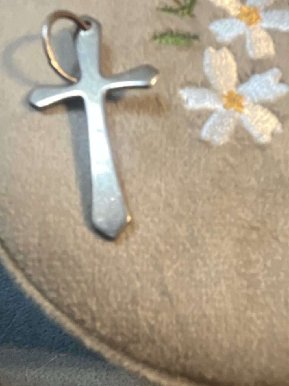Silver Cross Pendant-Smooth Look no Stones